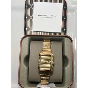 Fossil Raquel ES5389 — All-Gold Tone, 23 mm Rectangular